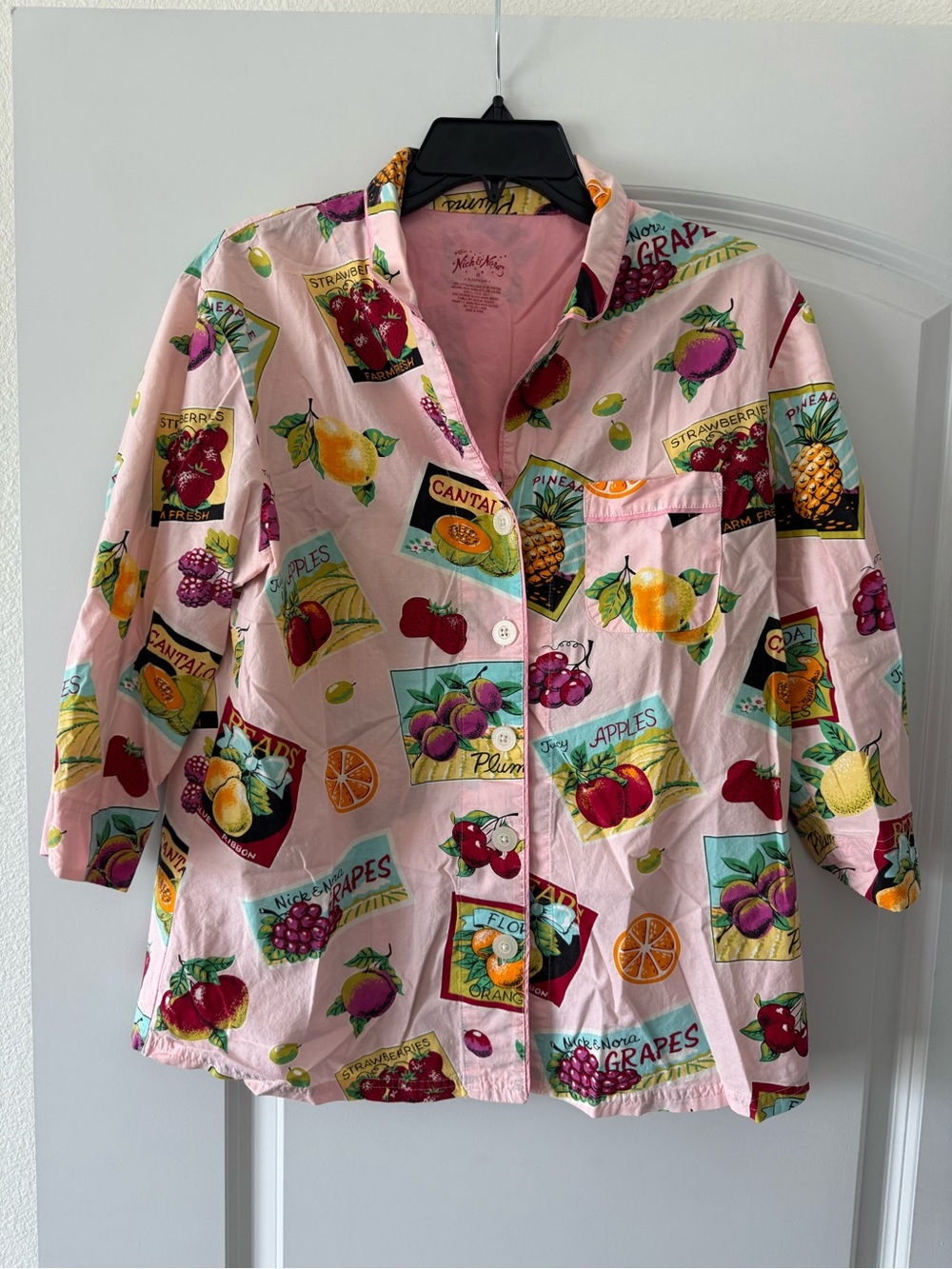 100% Cotton Nick & Nora Top Size M